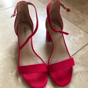 Merona Red Suede Sandals